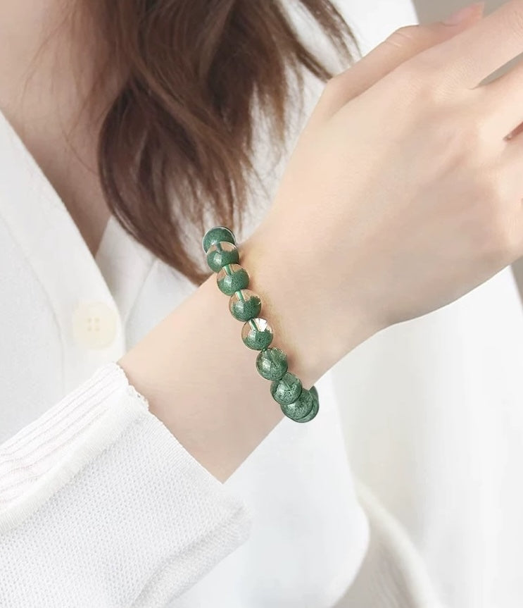 Green Phantom Quartz Bracelet – Wealth Manifestation Bowl