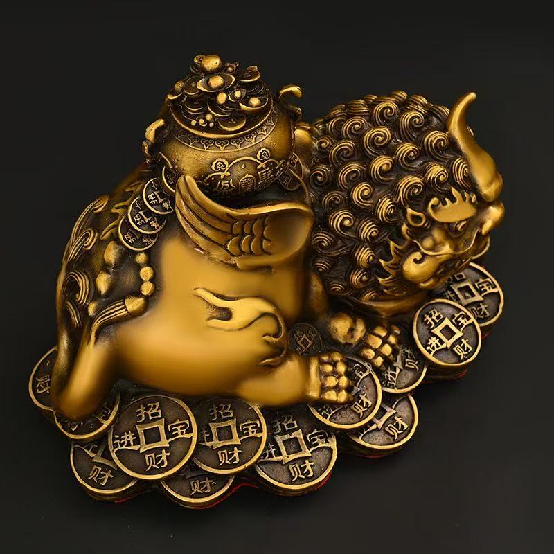 Bronze Pi Xiu Statue – Feng Shui Wealth & Protection Decor