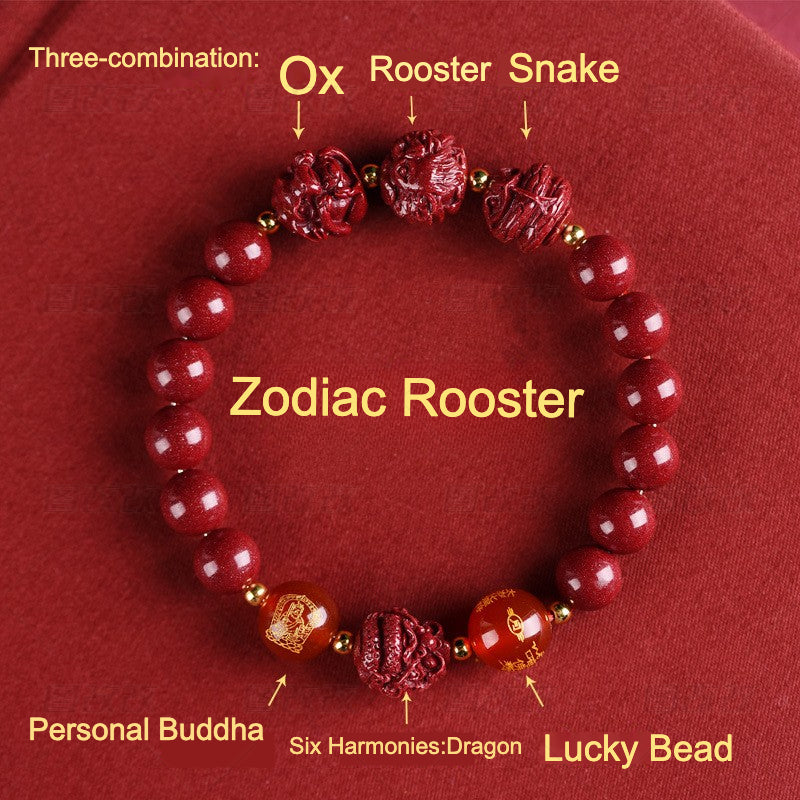 Cinnabar Zodiac Harmony Bracelet – Luck & Protection for 5 Signs