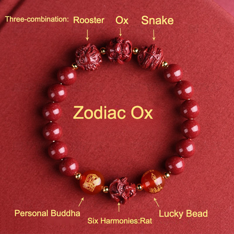 Cinnabar Zodiac Harmony Bracelet – Luck & Protection for 5 Signs