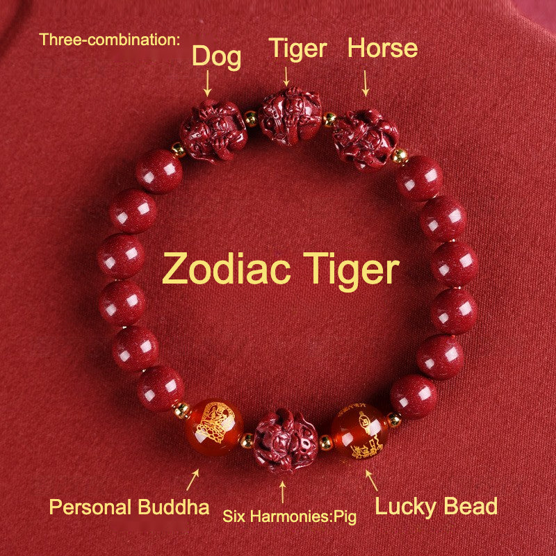 Cinnabar Zodiac Harmony Bracelet – Luck & Protection for 5 Signs