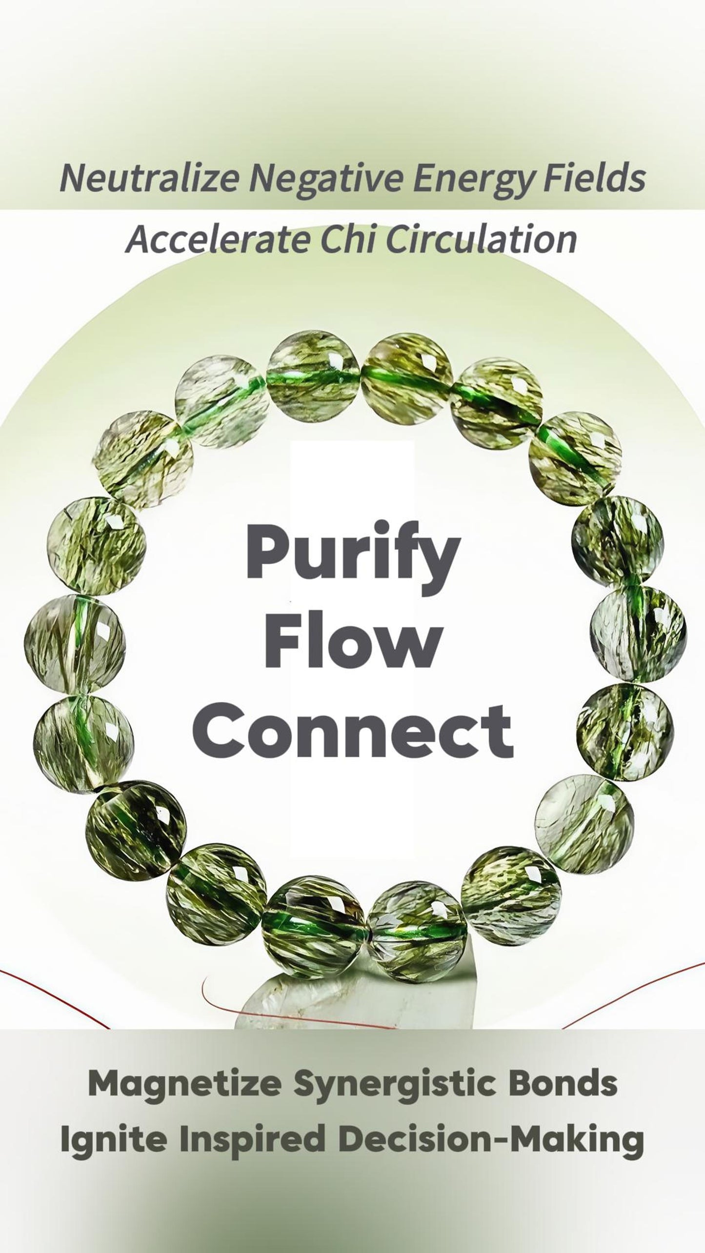 Green Rutilated Quartz Bracelet – “Inspiration Vessel”