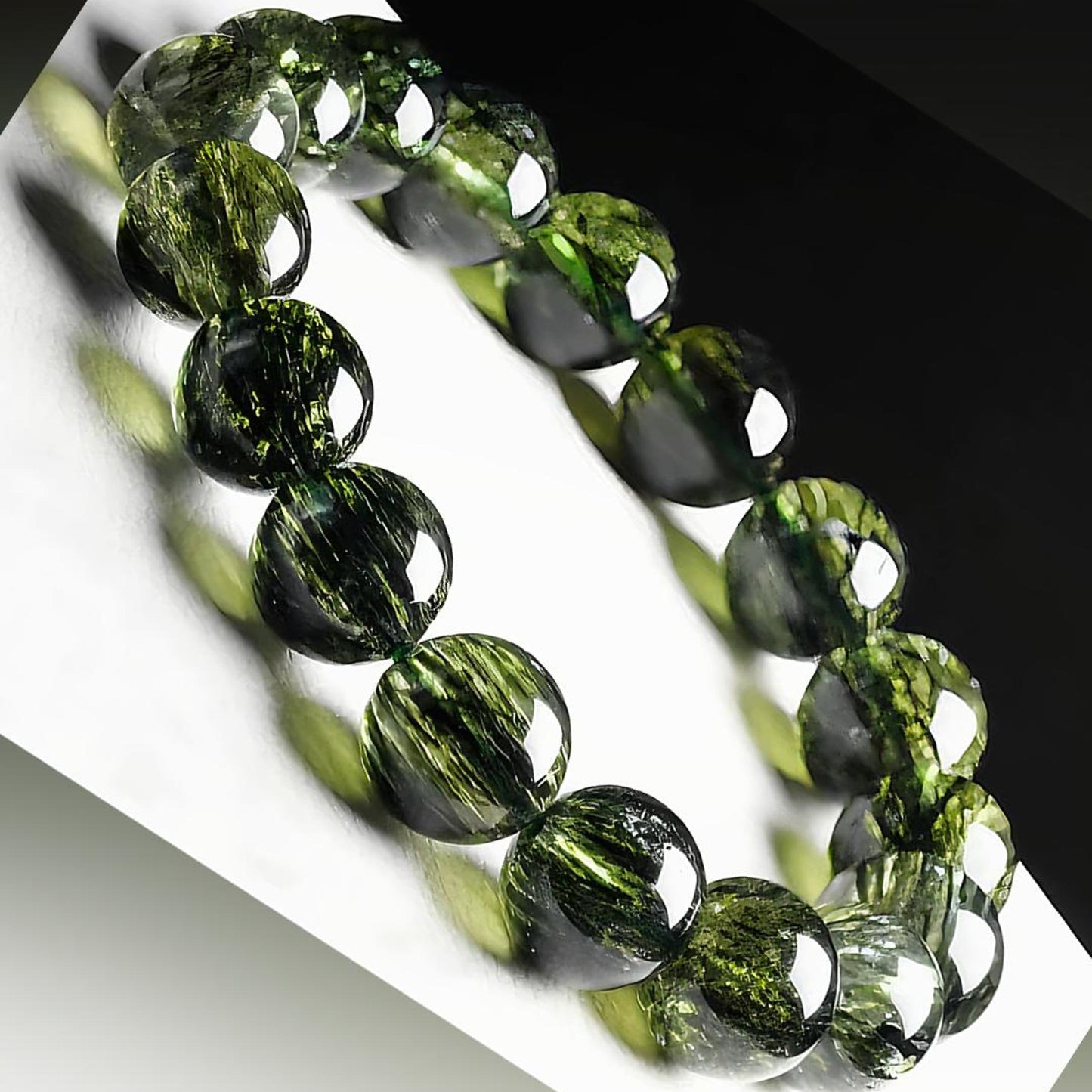 Green Rutilated Quartz Bracelet – “Inspiration Vessel”