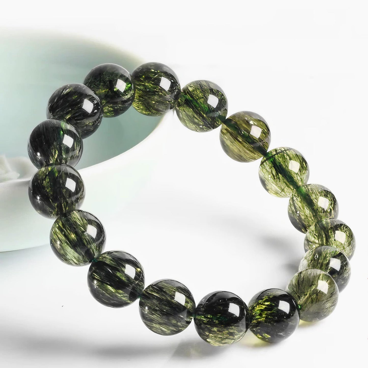 Green Rutilated Quartz Bracelet – “Inspiration Vessel”