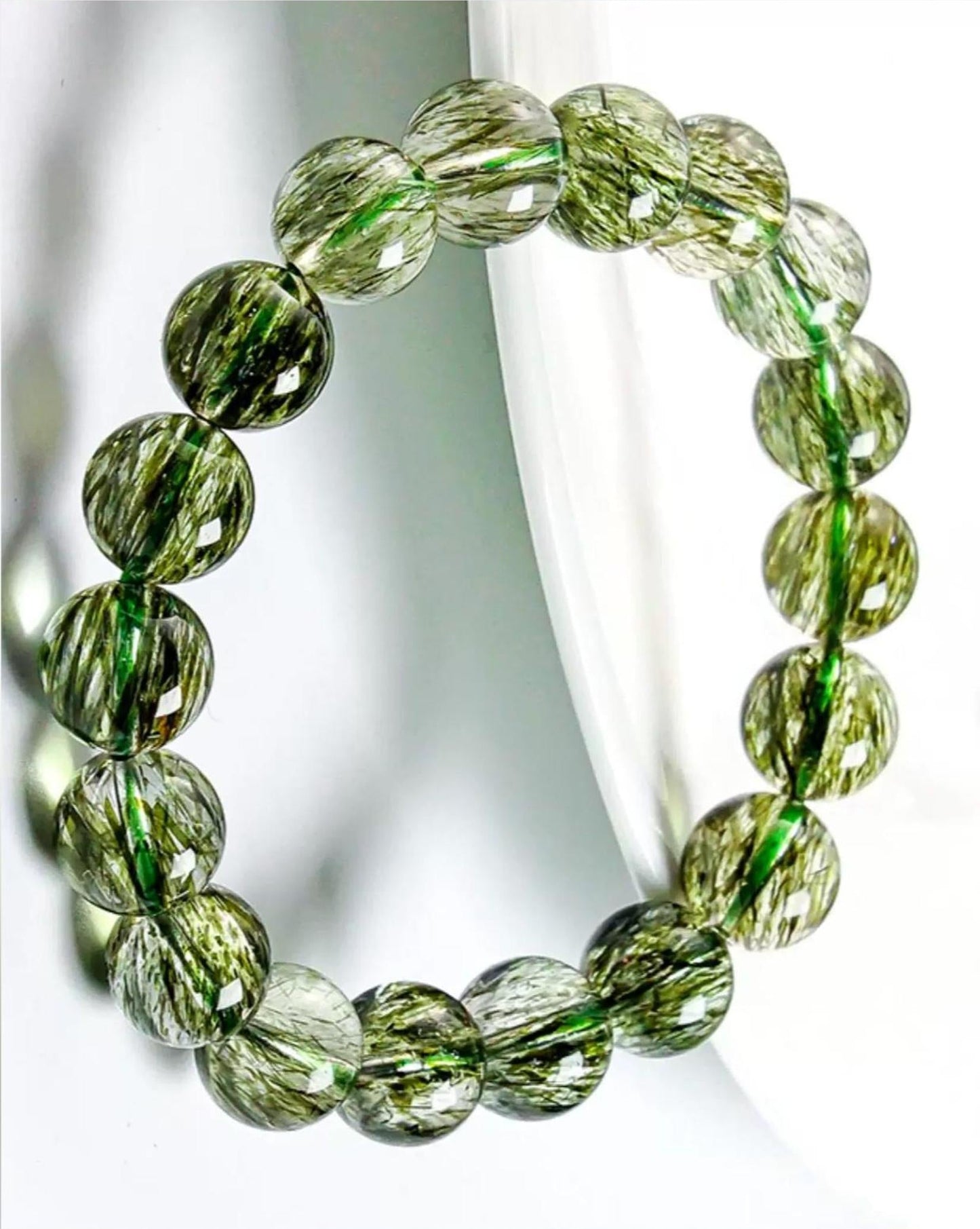 Green Rutilated Quartz Bracelet – “Inspiration Vessel”