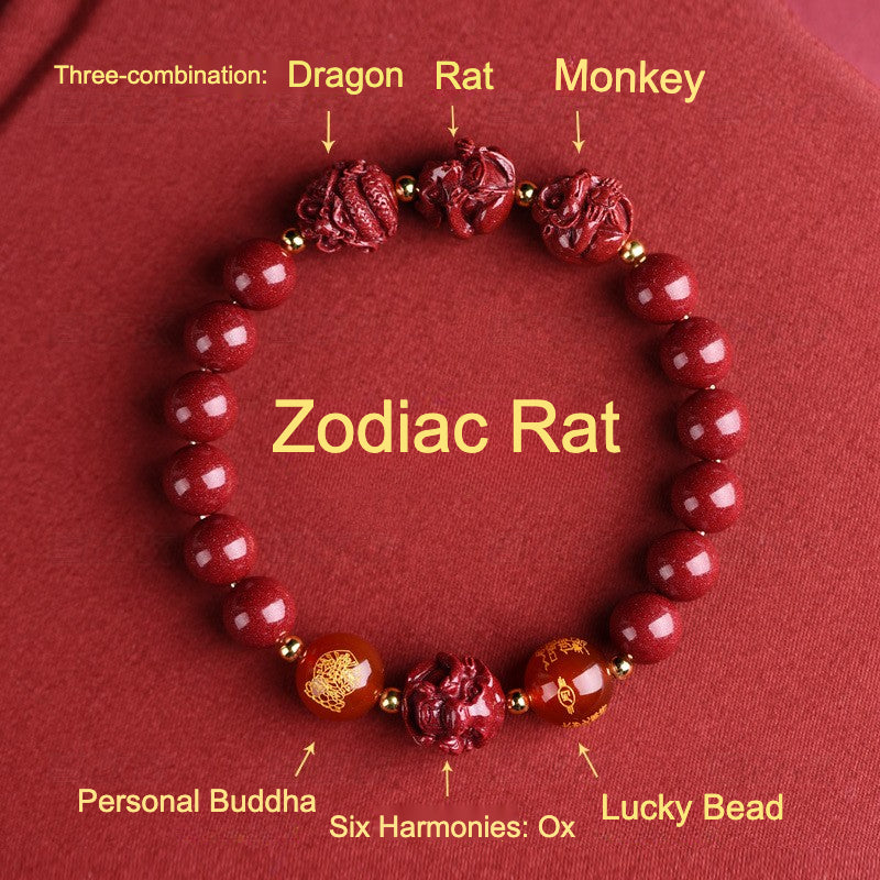 Cinnabar Zodiac Harmony Bracelet – Luck & Protection for 5 Signs