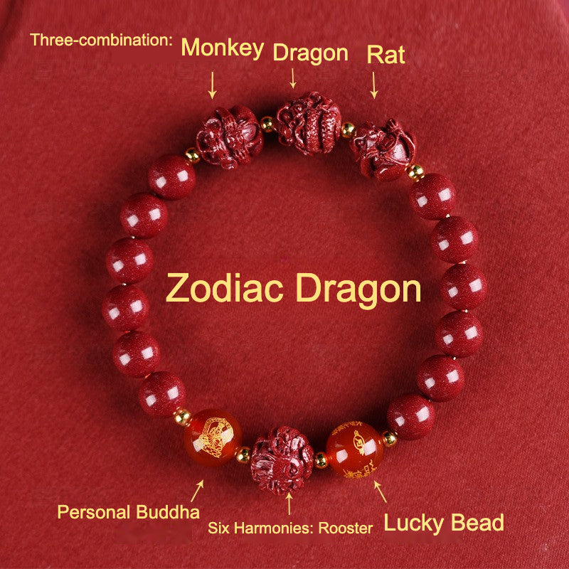 Cinnabar Zodiac Harmony Bracelet – Luck & Protection for 5 Signs
