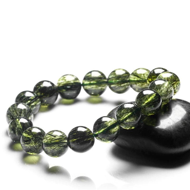 Green Rutilated Quartz Bracelet – “Inspiration Vessel”