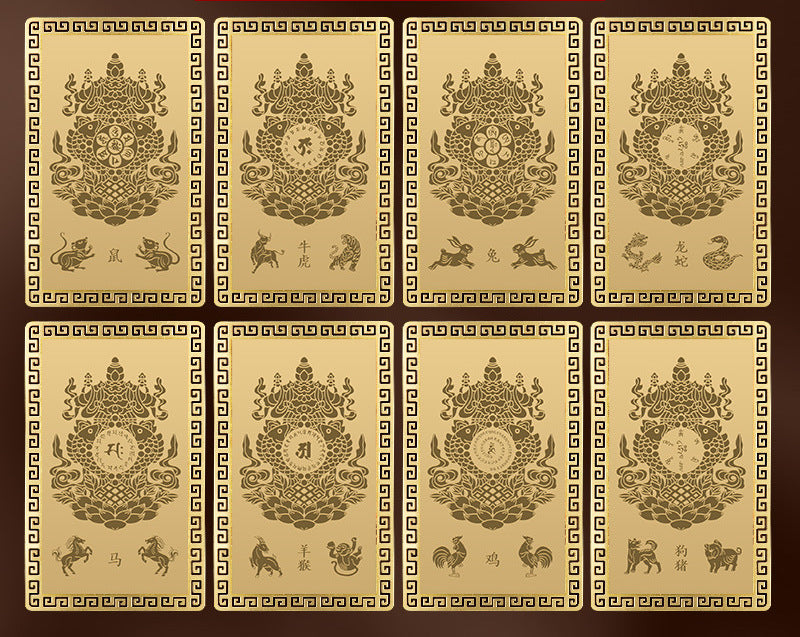 Zodiac Birth Buddha Gold Cards – Portable Guardian Amulets