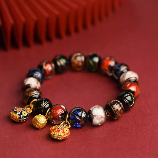 Blessing Bracelet – Incense Ash Glazed Beast Design