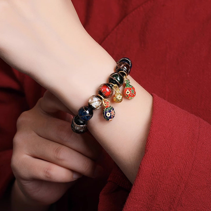 Blessing Bracelet – Incense Ash Glazed Beast Design