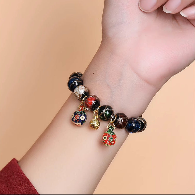 Blessing Bracelet – Incense Ash Glazed Beast Design