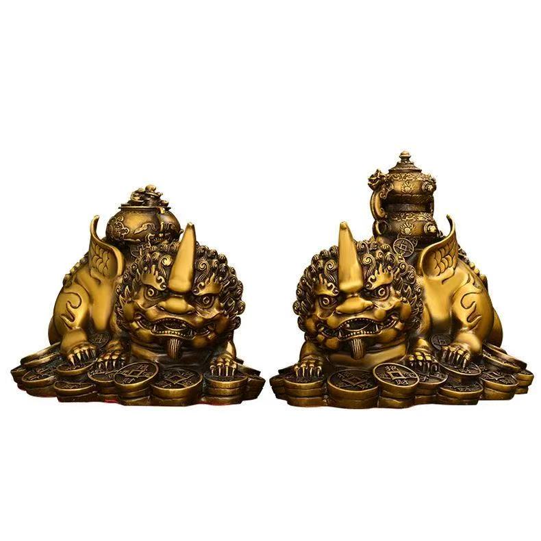 Bronze Pi Xiu Statue – Feng Shui Wealth & Protection Decor