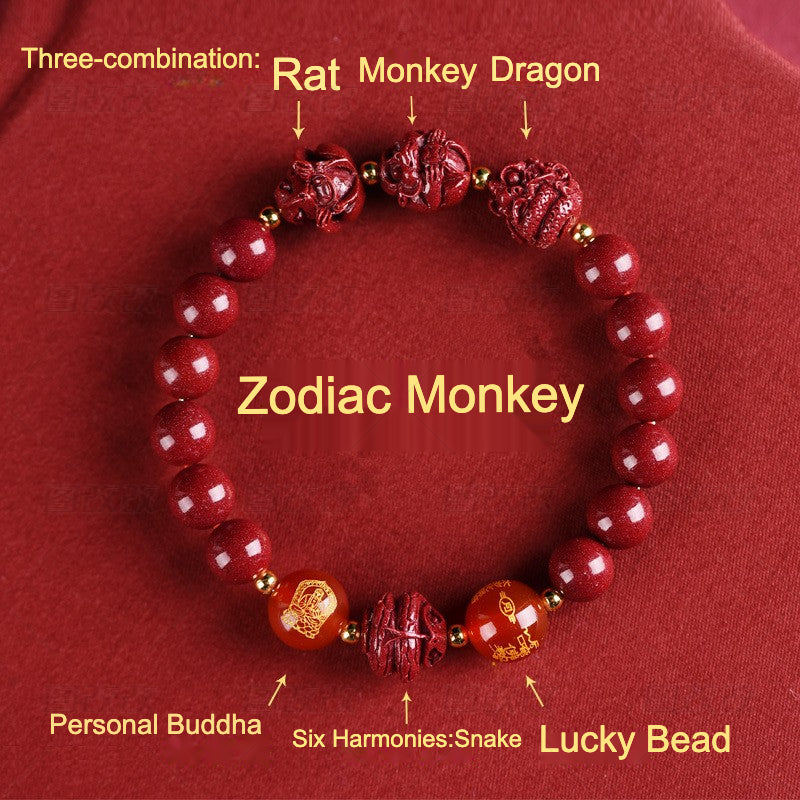 Cinnabar Zodiac Harmony Bracelet – Luck & Protection for 5 Signs