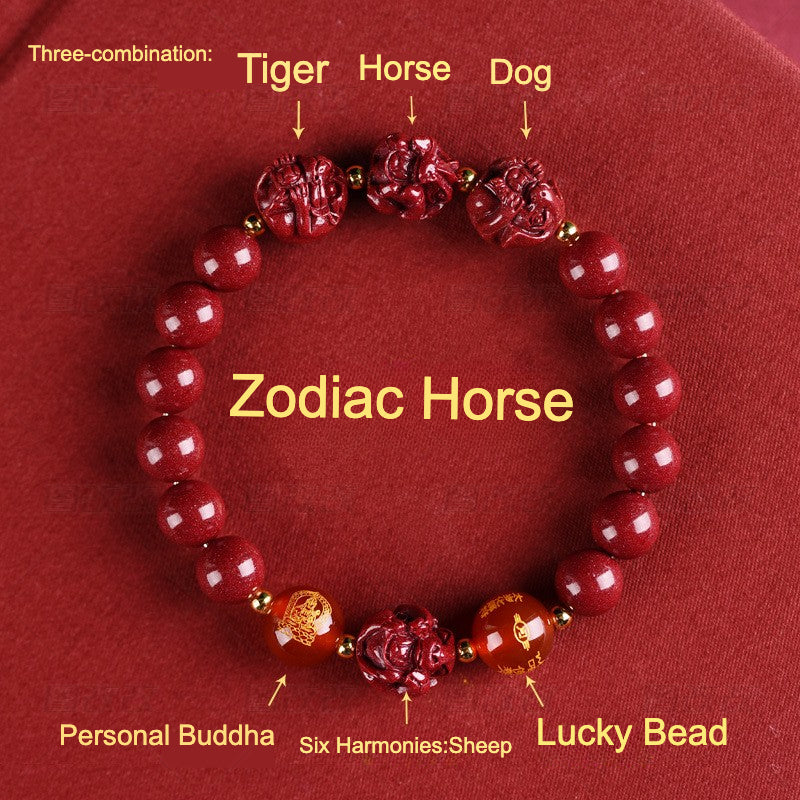 Cinnabar Zodiac Harmony Bracelet – Luck & Protection for 5 Signs